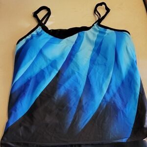Blue Ombre 2pcs Spaghetti Strap Swimsuit